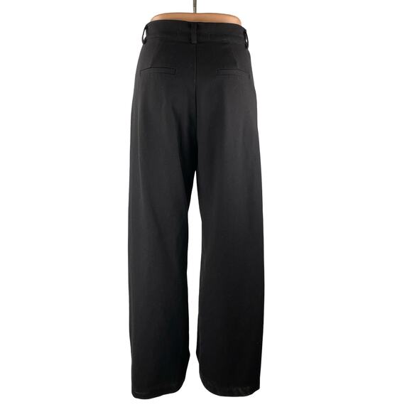 Rebelflow Women's Black High Rise Pleated Wide Leg Baggy Trousers Pants Size S - Picture 4 of 6